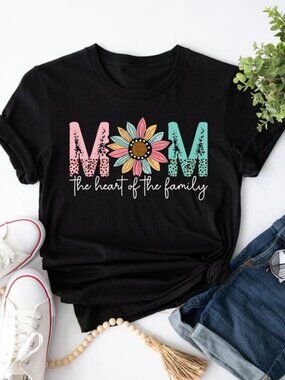 Mom The Heart Of The Family Shirt, Mothers Day Tee, Mom Life Shirt